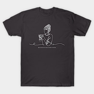 Woman drinking coffee T-Shirt